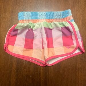 Roxy Toddler Girl Shorts 3T Pastel Plaid Summer Beach Athletic